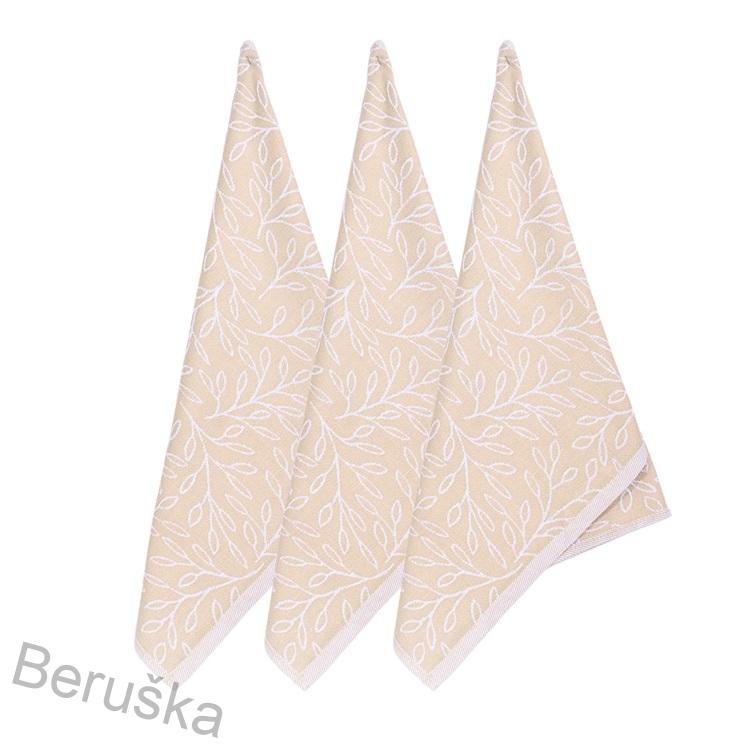Luxusní kuchyňské utěrky, SAHARA BEIGE bavlna z Egypta