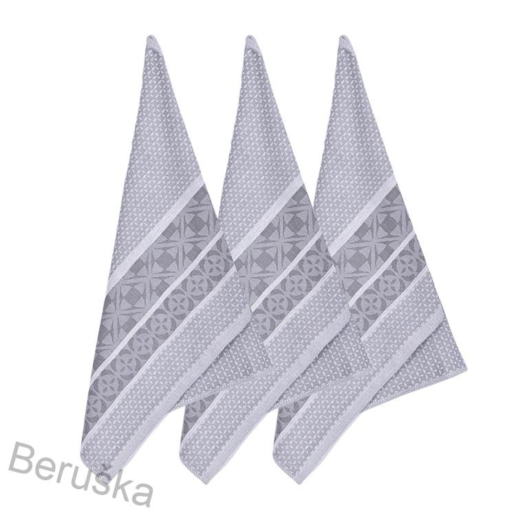 Luxusní kuchyňské utěrky, ELEGANT GREY bavlna z Egypta