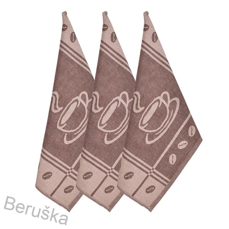 Luxusní kuchyňské utěrky Coffee BEIGE bavlna z Egypta