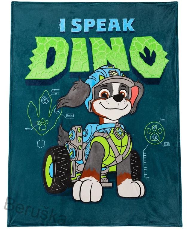 Dětská deka Tlapková Patrola Můj Kamarád Dino 130x170 cm
