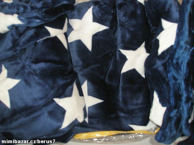 POVLEČENÍ mikroplyš hvězdička modrá