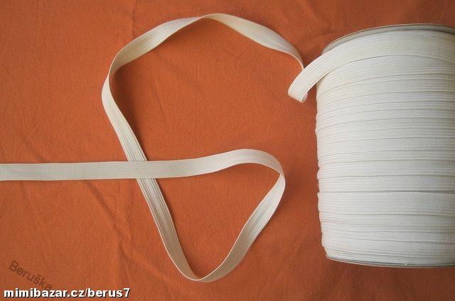 Prádlová pruženka š. 14 mm guma bílá