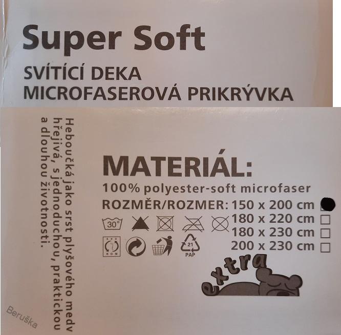 DEKA - se svítícím efektem mikroplyš Obloha svíticí šedá
