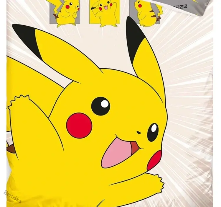  Dětské povlečení Pokémon Pikachu v Akci