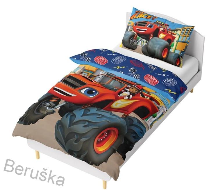 Dětské povlečení Plamínek a Čtyřkoláci Připraven na závod