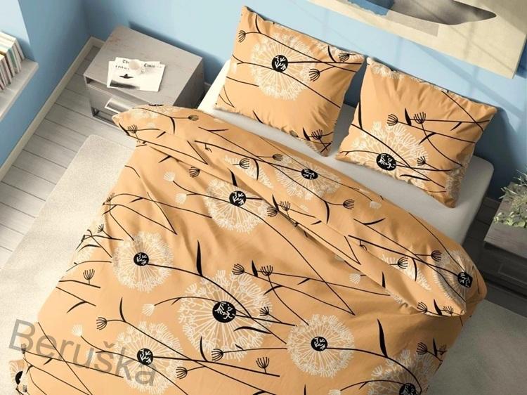 Bavlněné povlečení na dvě lůžka Pampeliška meruňková