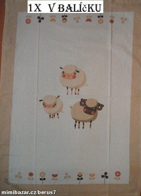bavlněné utěrky SLEEP WELL® for HOME 3ks - OVEČKA