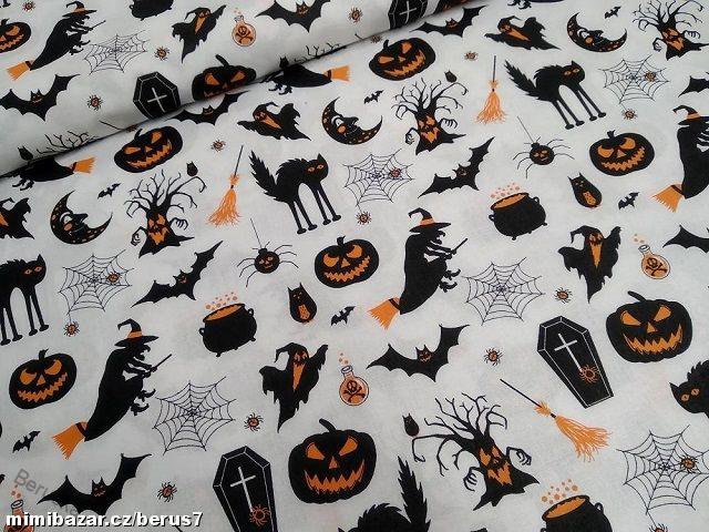 Látka - látky * HELLOWEEN oranžová