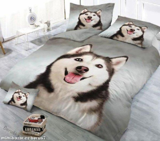 POVLEČENÍ fototisk 3D efekt  HASKY