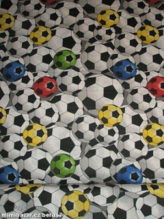LÁTKA š. 140cm FOTBAL míče barevné