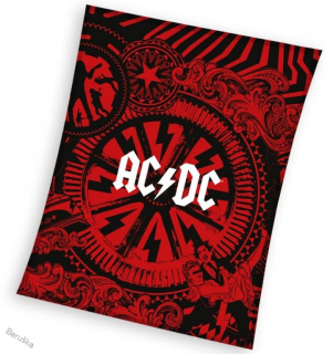 MIKROPLYŠOVÁ DEKA AC/DC BLACK ICE 150X200 CM