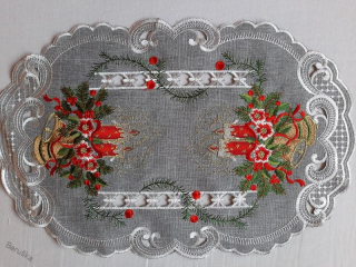 UBRUS vyšívaný 50 x 30 vánoční 02