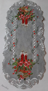 UBRUS vyšívaný 90 x 40 vánoční 02