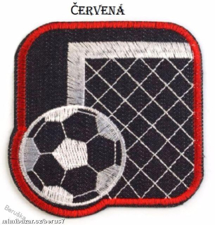 NAŽEHLOVAČKA - NAŽEHLOVAČKY - nášivka branka a míč
