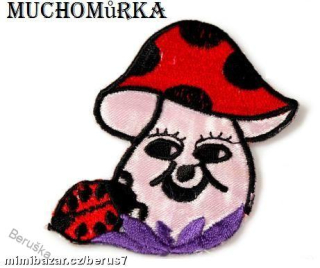 Nášivka - nášivky - nažehlovačky - nažehlovačka  muchomůrka 
