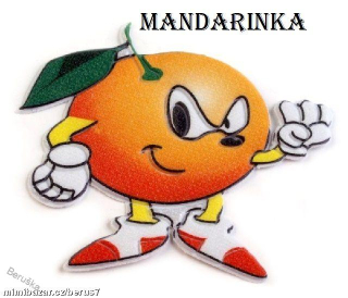 Nášivka - nášivky - nažehlovačky - nažehlovačka mandarinka