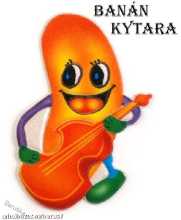 Nášivka - nášivky - nažehlovačky - nažehlovačka banán kytara