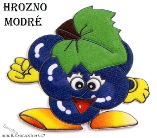 Nášivka - nášivky - nažehlovačky - nažehlovačka hrozno modré
