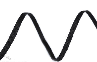 Bavlněná šňůra - pertle šíře 3 mm černá