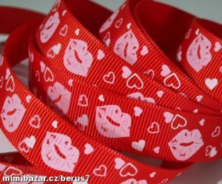 stuha - stuhy - mašle Pusa červená