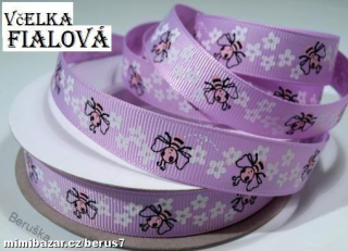 Lemovka - stuha - stuhy včelka fialová