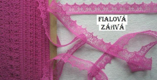 Krajka - krajky fialová zářivá