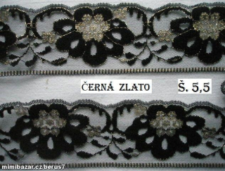 Krajka - krajky černá zlato
