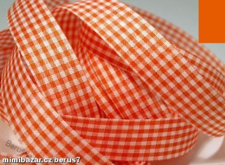 Lemovka - stuha - stuhy - mašle kostka oranžová
