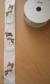 stuha - stuhy - mašle - š.4cm vánoční červená čepice