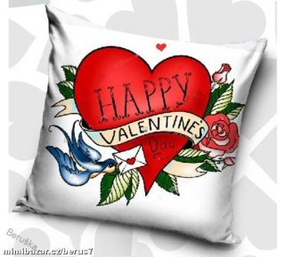Polštářek polštářky * DEKORAČNÍ Šťastný Valentýn