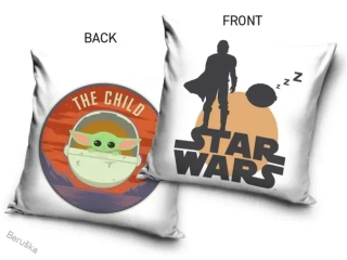 POVLAK NA POLŠTÁŘEK STAR WARS YODA A MANDALORIAN