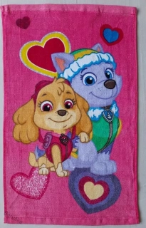 DĚTSKÝ RUČNÍK TLAPKOVÁ PATROLA růžová 30X50