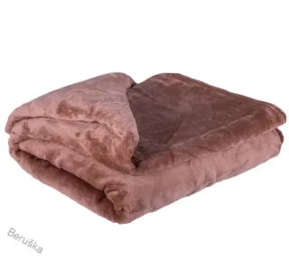 Deka mikrovlákno Uni 200 x 220 hnědá světlá