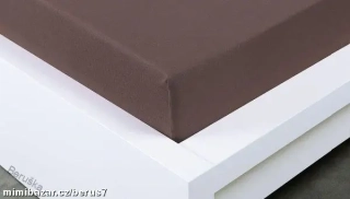 PROSTĚRADLO Jersey 180 x 200 tmavší hnědá