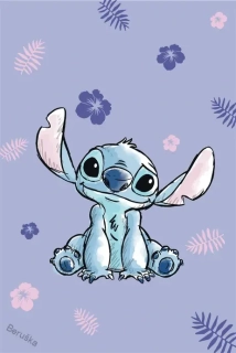 Deka 100 x 150 mikroflanelová Lilo and Stitch pink