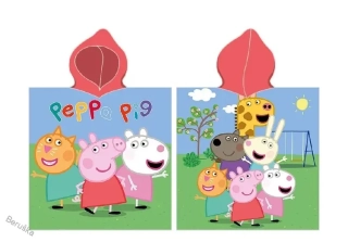 Dětské pončo Prasátko Pepina s Kamarády na Louce