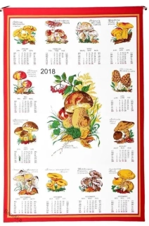Kalendář textilní 2018 Houby