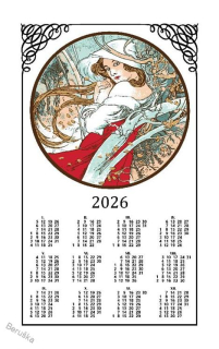 Kalendář textilní utěrka 2026 PANNA