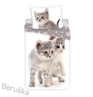 POVLEČENÍ FOTOTISK bavlna Kitten Grey