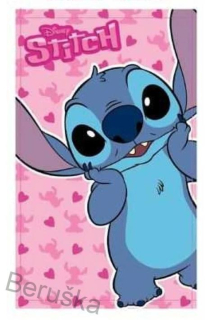 Dětský ručník Lilo a Stitch světle růžová