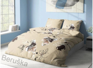 Bavlněné povlečení na dvě lůžka Nela bežová