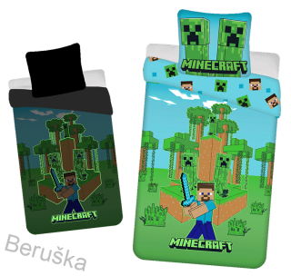 Povlečení Minecraft "Jungle Fight" se svítícím efektem