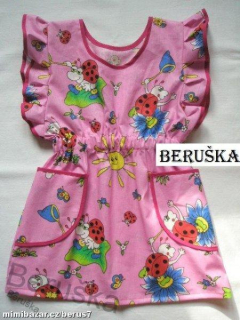 zástěrka-zástěrky dětská do školky-školy vel: 116 Beruška