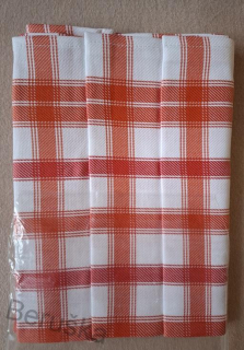 Utěrky bambusové - Velká kostka - červená 50x70 cm 3ks