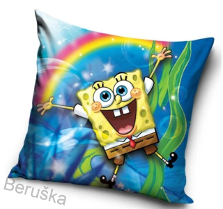 Povlak na polštářek Sponge Bob a Duha