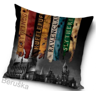 Dětský povlak na polštářek Harry Potter Vlajky Kolejí