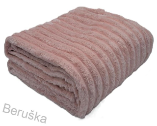 Deka mikroplyš 150x200cm STRIPE růžová