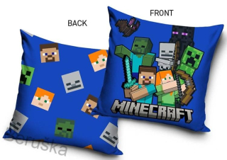 Dětský povlak na polštářek Minecraft Bitva Mobů