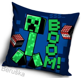 Dětský povlak na polštářek Minecraft Creeper TNT