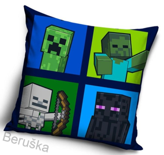 Dětský povlak na polštářek Minecraft Mob Grid